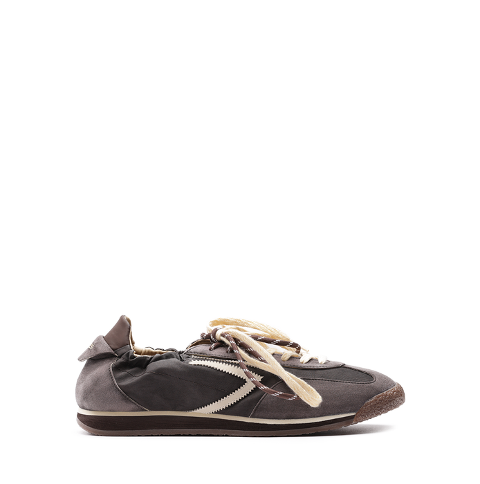 Puraai Panther Dark Grey Microsuede and Nylon Sneakers - DOLITA