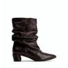 Poeve Chase Dark Brown Leather Ankle Boots