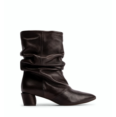 Poeve Chase Dark Brown Leather Ankle Boots