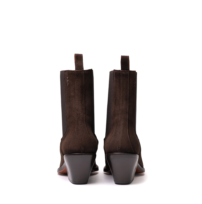 Alexander Hotto Brown Suede Ankle Boots - DOLITA