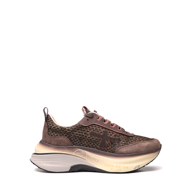 Premiata Hill Brown Suede and Textile Sneakers