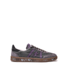 Premiata Bonnie Green and Purple Suede and Textile Sneakers