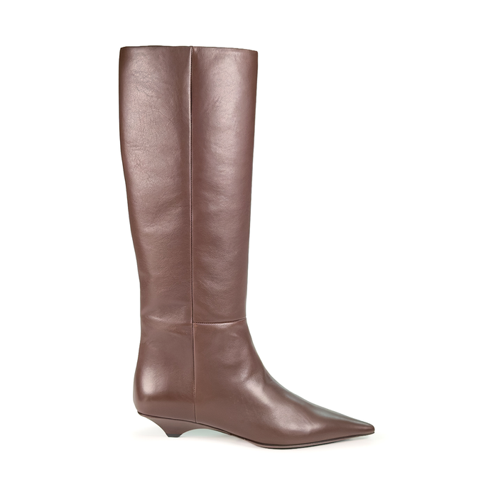 Vic Matie Brown Leather Tall Boots
