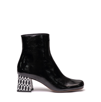 Chie Mihara Muki Black Leather Ankle Boots