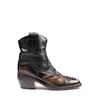 Le Ruemarcel YASMINE D Black and Brown Leather Ankle Boots - DOLITA