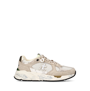 Premiata Mase Beige Suede and Textile Sneakers