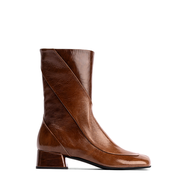 Poeve Veda Brown Leather Ankle Boots