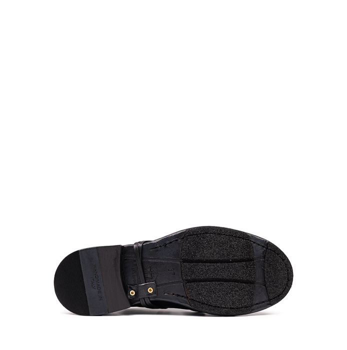 Le Ruemarcel SEKY D Black and Platinum Leather Lace-ups
