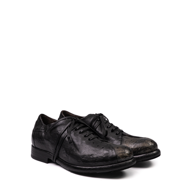 Le Ruemarcel SEKY D Black and Platinum Leather Lace-ups