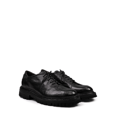 Le Ruemarcel  KOTO U Black Leather Lace-ups