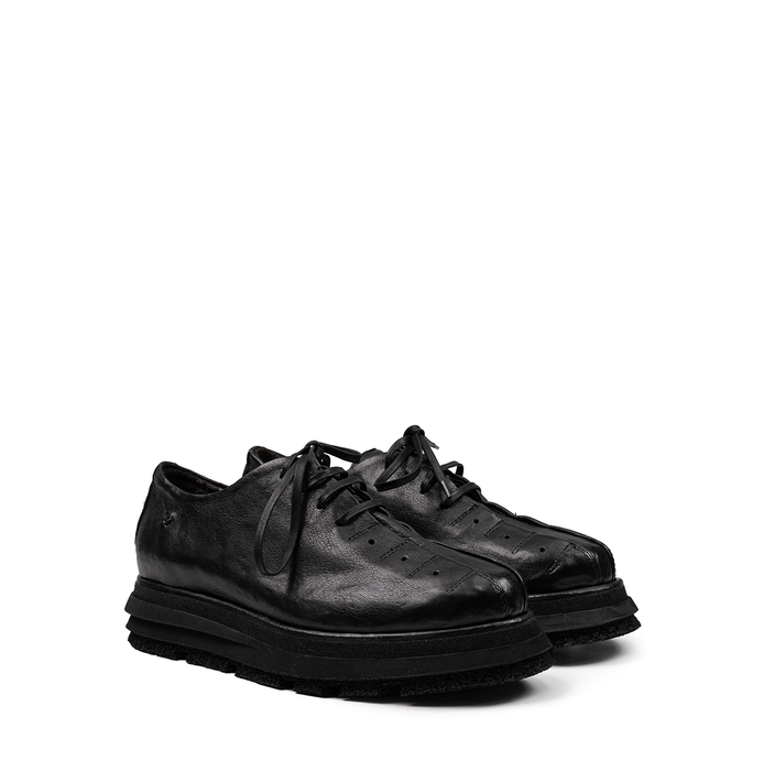 Le Ruemarcel AKIRA D Black Leather Lace-ups