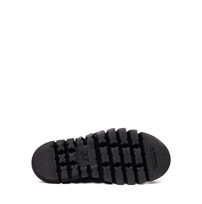Le Ruemarcel MICHIKO D Black and Dark Blue Leather Loafers