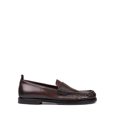 Pantanetti Dark Brown Leather Loafers