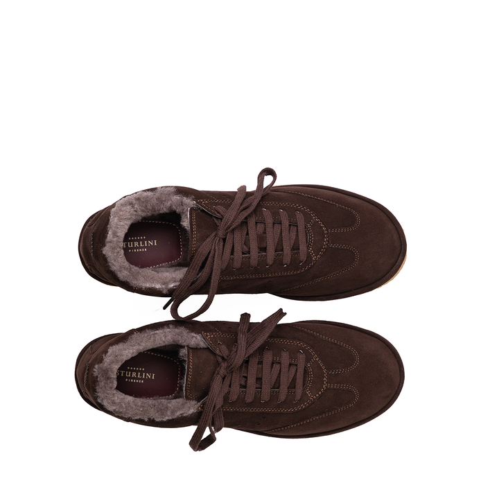 Sturlini Dark Brown Suede Sneakers - DOLITA