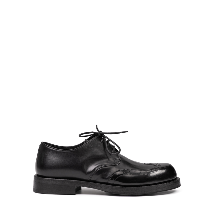 Pantanetti Black Leather Lace-ups