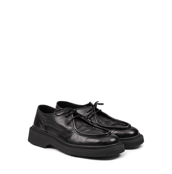 Pantanetti Black Leather Lace-ups