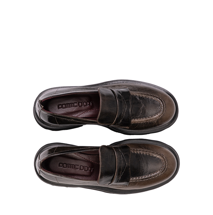Pomme D'or Dark Brown Leather Loafers - DOLITA