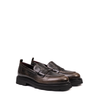 Pomme D'or Dark Brown Leather Loafers - DOLITA