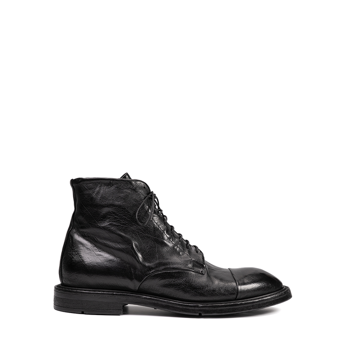 Lemargo Black Leather Ankle Boots