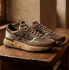 Premiata Mick Brown Suede and Textile Sneakers