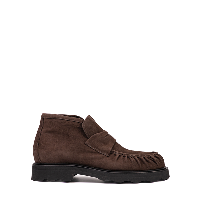 Pomme D'or Dark Brown Suede Ankle Boots - DOLITA