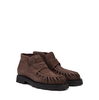 Pomme D'or Dark Brown Suede Ankle Boots - DOLITA