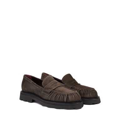 Pomme D'or Dark Brown Suede Loafers - DOLITA