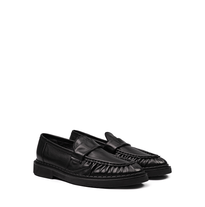 Sturlini Black Leather Loafers - DOLITA