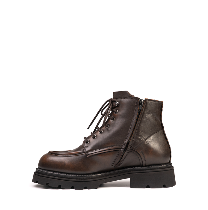 The Antipode Charles Dark Brown Leather Ankle Boots - DOLITA