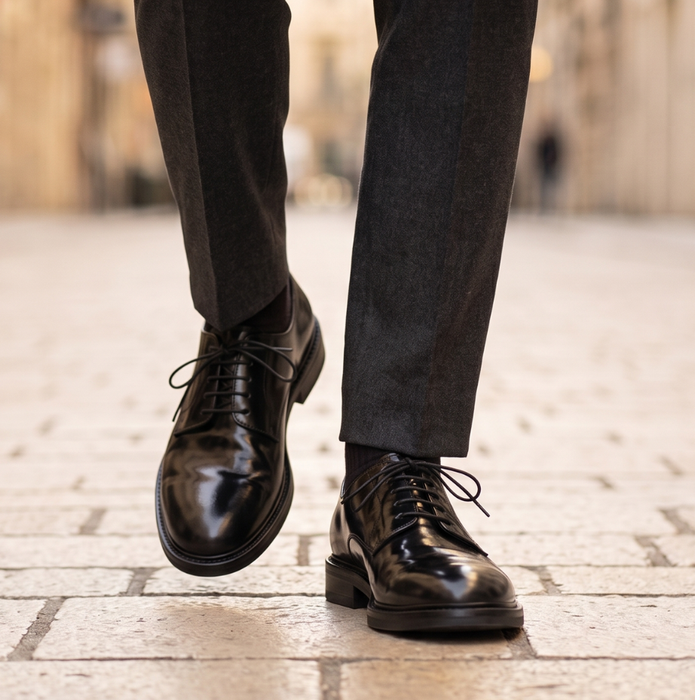Alexander Hotto Black Leather Lace-ups - DOLITA