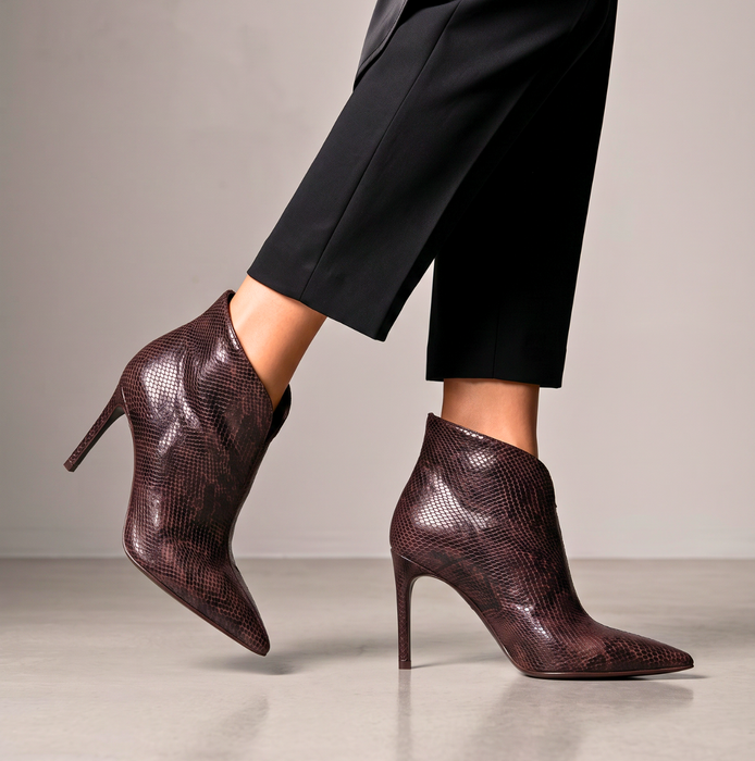 Sergio Levantesi Dama Brown Leather Ankle Boots