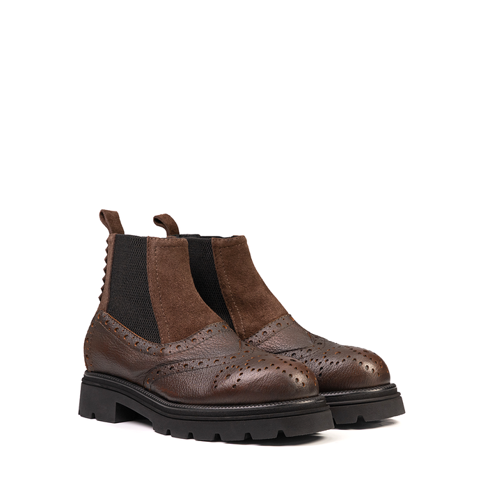 The Antipode Charles Dark Brown Leather Ankle Boots - DOLITA