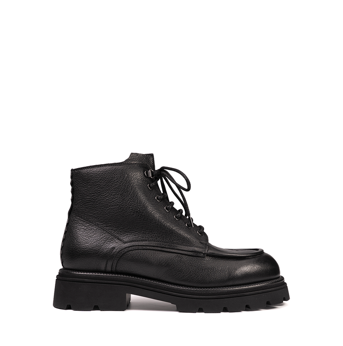 The Antipode Charles Black Leather Ankle Boots - DOLITA