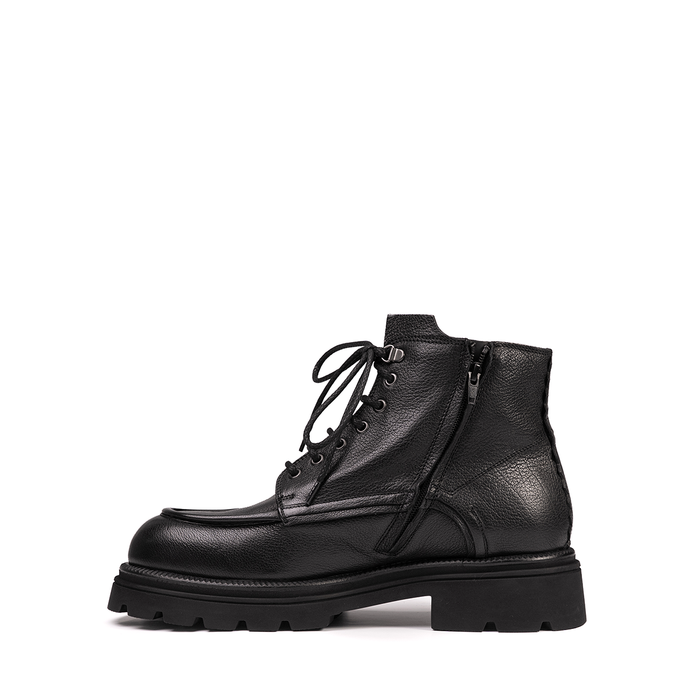 The Antipode Charles Black Leather Ankle Boots - DOLITA