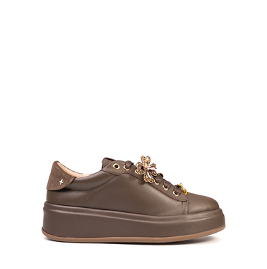 GIO+ Oliva Brown Leather Sneakers