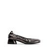 Poeve Anna Silver Leather Flats - DOLITA