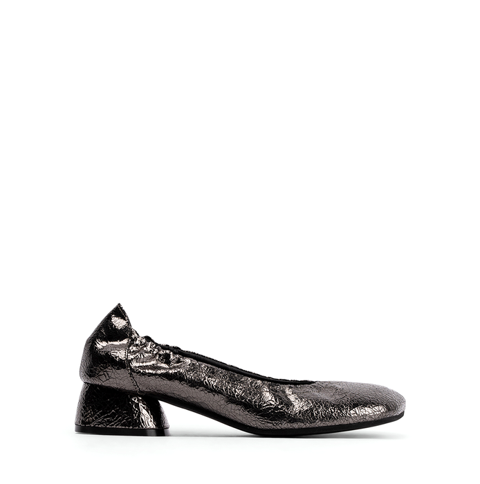 Poeve Anna Silver Leather Flats - DOLITA
