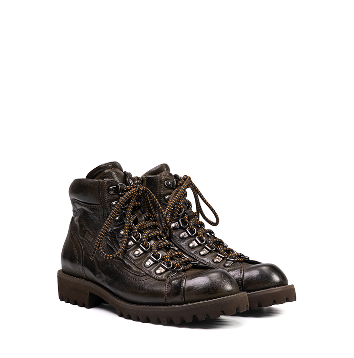 Lemargo Dark Brown Leather Ankle Boots