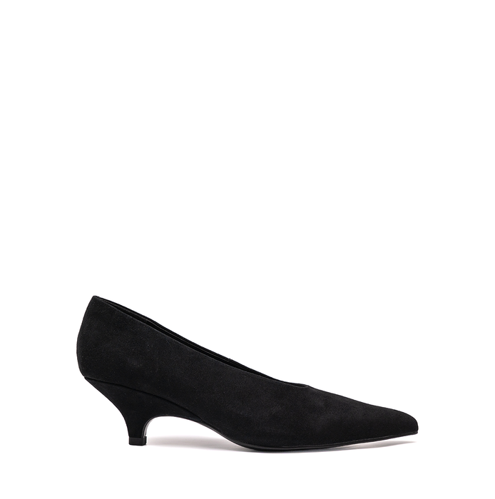 Elena Iachi Black Suede Flats