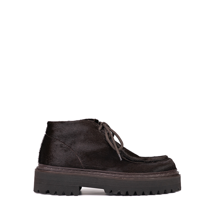 Officine Creative Dark Brown Leather Ankle Boots