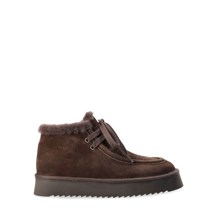 Copenhagen Studios Dark Brown Suede Ankle Boots - DOLITA