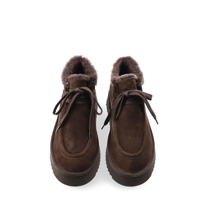 Copenhagen Studios Dark Brown Suede Ankle Boots - DOLITA