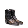 Le Ruemarcel YASMINE D Black and Brown Leather Ankle Boots - DOLITA