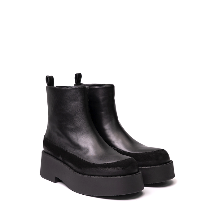 Premiata M7404 Black Leather Ankle Boots