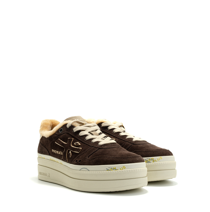 Premiata Micol Brown Suede Sneakers