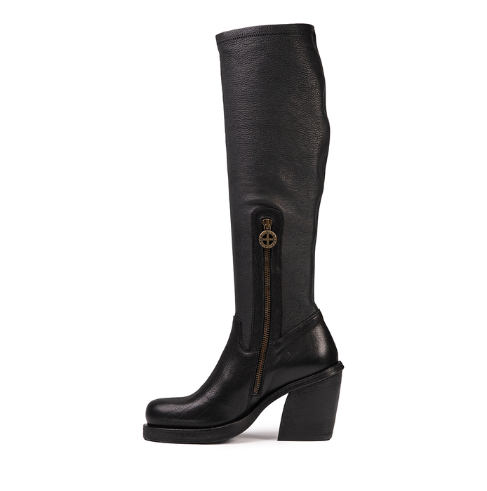 Fiorentini+Baker Black Leather Tall Boots - DOLITA