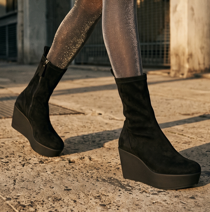 Vic Matie Black Suede Ankle Boots