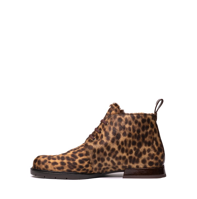 Chie Mihara Jandil Leopard Print Leather Ankle Boots