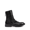 Moma Black Leather Ankle Boots