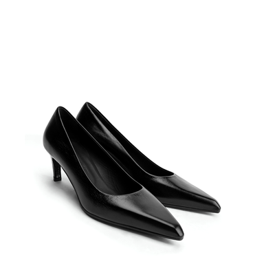 Poeve Effy Black Leather Heels